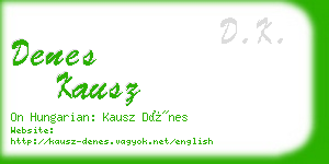 denes kausz business card